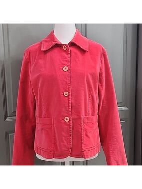 TALBOTS RED VELVET BLAZER JACKET SIZE 8